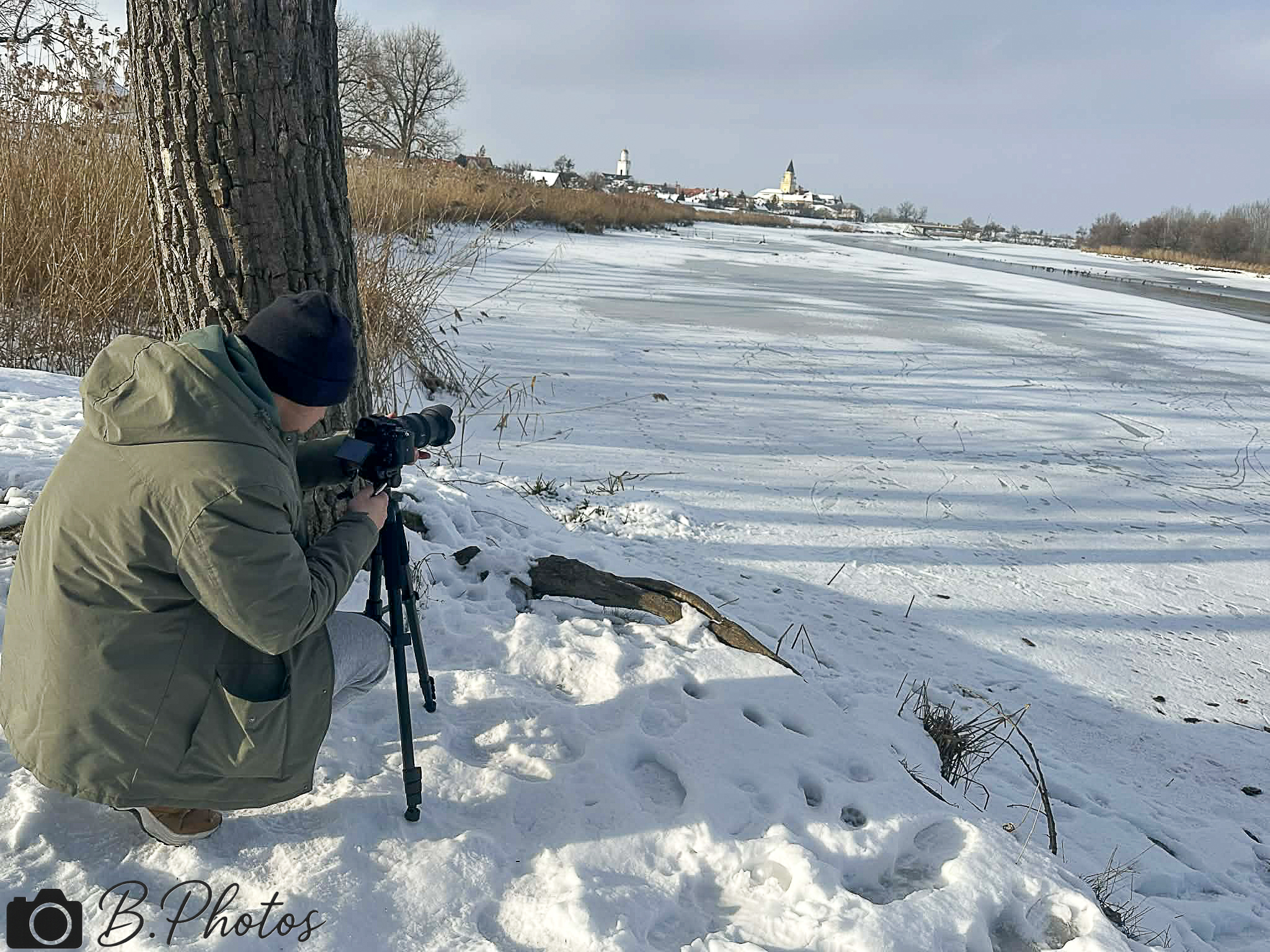 B. Photography bei der Arbeit am Set